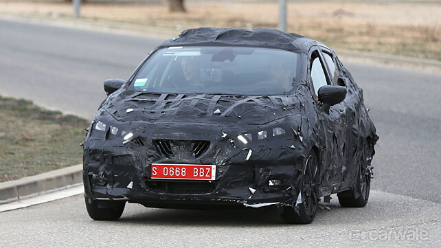 Next-generation Nissan Micra spied