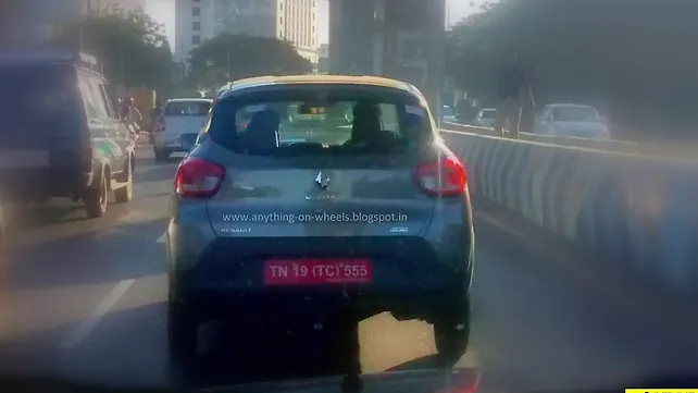 Renault Kwid with AMT spied Renault Kwid with AMT spied