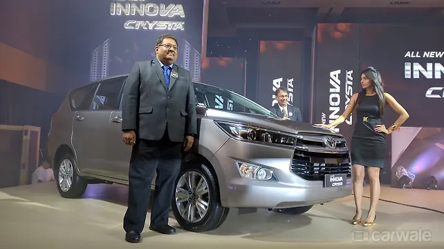 Toyota launches Innova Crysta in Mumbai at Rs 13.84 lakh Toyota launches Innova Crysta in Mumbai at Rs 13.84 lakh