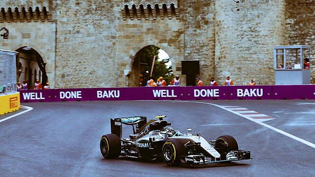Nico Rosberg wins in Baku, Force India on podium