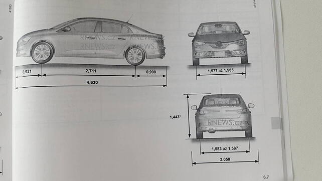 Renault Megane sedan brochure image leaked