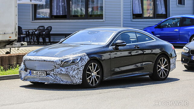 Mercedes S63 AMG Coupe facelift spotted on test