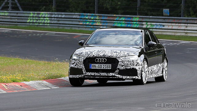 Audi RS3 sedan spied at the Nurburgring