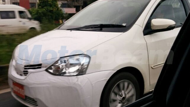 Toyota Etios facelifted spotted on test ahead of festival season debut