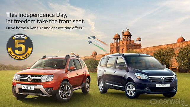 Renault offering special offers on Duster and Lodgy for Independence Day
