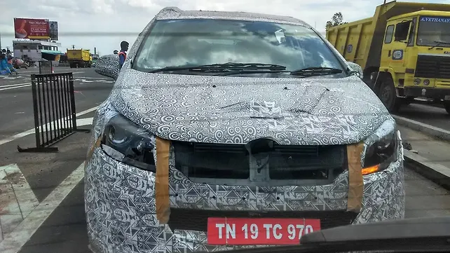 Mahindra MPV spotted on test outside Chennai Mahindra MPV spotted on test outside Chennai