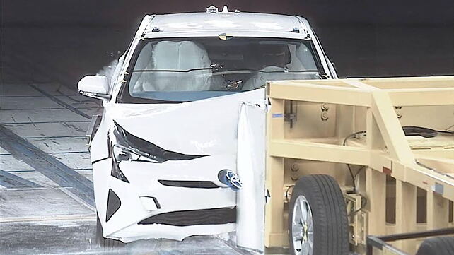 India-bound Toyota Prius crash tested to show TNGA safety structure
