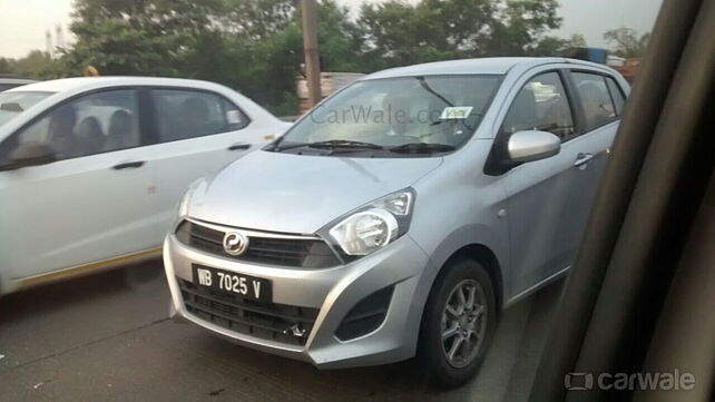 Perodua Axia (Daihatsu Ayla) spotted on test in Mumbai 