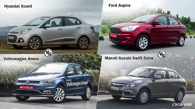 Diesel fight Club: Volkswagen Ameo Vs Maruti Suzuki Swift Dzire Vs Ford Aspire Vs Hyundai Xcent Diesel fight Club: Volkswagen Ameo Vs Maruti Suzuki Swift Dzire Vs Ford Aspire Vs Hyundai Xcent
