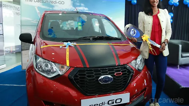 P.V. Sindhu receives a spanking Datsun redi-GO Sport P.V. Sindhu receives a spanking Datsun redi-GO Sport
