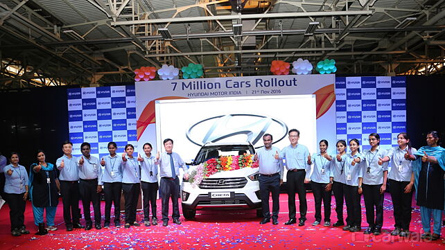 Hyundai Motor India rolls out 7 millionth car