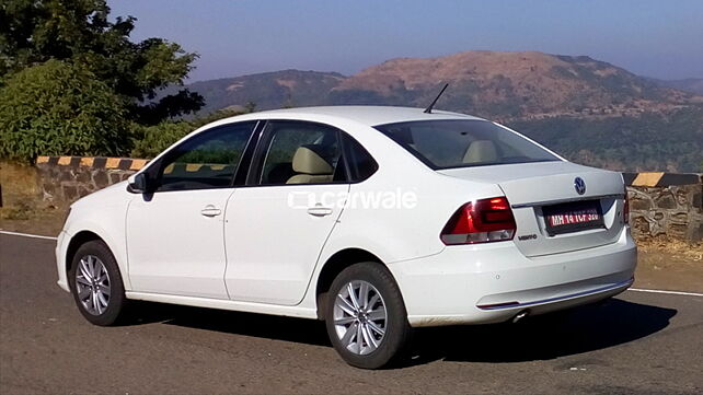 Volkswagen Vento and Polo spotted with DRLs and LED headlamps