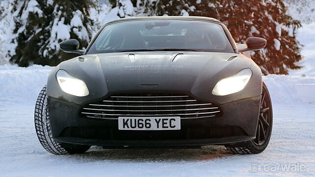 Aston Martin DB11 Volante spied testing in snow