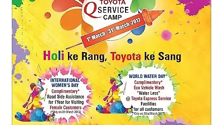 Toyota announces Q Service - Holi Campaign for North India Toyota announces Q Service - Holi Campaign for North India
