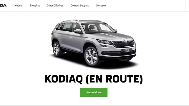 Skoda Kodiaq goes live on Indian website Skoda Kodiaq goes live on Indian website