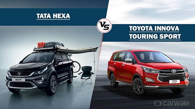 Feature Comparison: Toyota Innova Touring Sport Vs Tata Hexa Luxe and Adventure pack