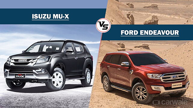 Isuzu MU-X and Ford Endeavour compared