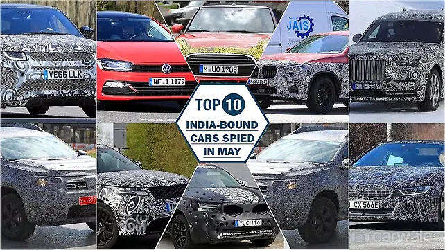 Top 10 India-bound cars spied in May Top 10 India-bound cars spied in May