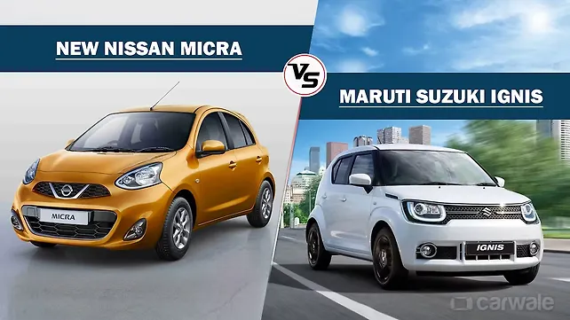 Spec comparo: Nissan Micra XV CVT vs Maruti Suzuki Ignis AMT Spec comparo: Nissan Micra XV CVT vs Maruti Suzuki Ignis AMT