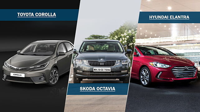 Petrol shootout: Skoda Octavia Vs Hyundai Elantra Vs Toyota Corolla Altis