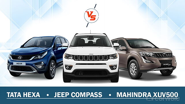 Jeep Compass vs Mahindra XUV500 vs Tata Hexa