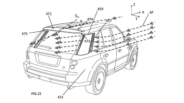 JLR patents aerodynamic design tricks on its vehicles