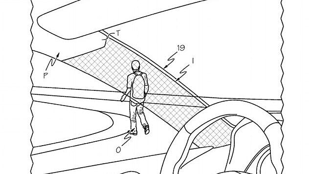 Toyota patents cloaking device to allow clear visibility through pillars