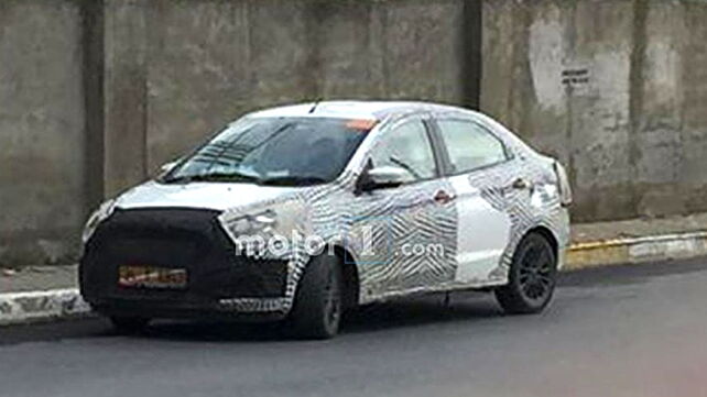 Ford Aspire facelift spotted testing