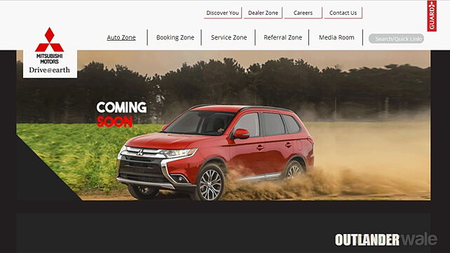 Mitsubishi Outlander listed on official Indian website