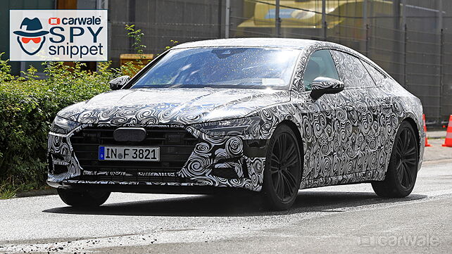 Audi A7 spied testing with production lights