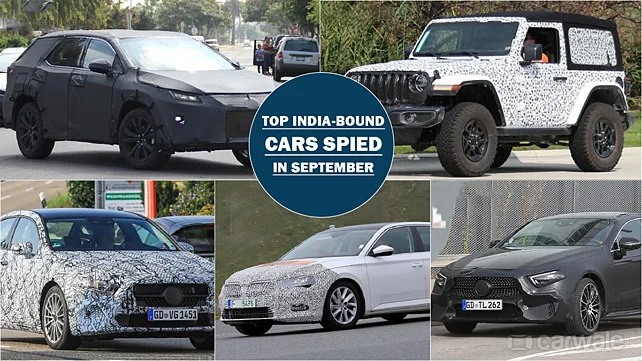 Top India-bound cars spied in September Top India-bound cars spied in September