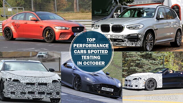 Top-Six performance cars spotted on test in October