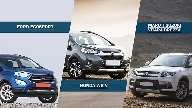 Spec comparison: Ford EcoSport Vs Honda WR-V Vs Maruti Suzuki Vitara Brezza Spec comparison: Ford EcoSport Vs Honda WR-V Vs Maruti Suzuki Vitara Brezza