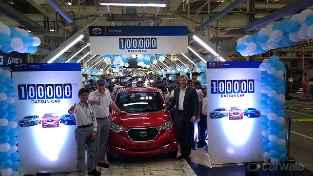 Datsun crosses a new milestone, rolls out 1,00,000th car in India Datsun crosses a new milestone, rolls out 1,00,000th car in India