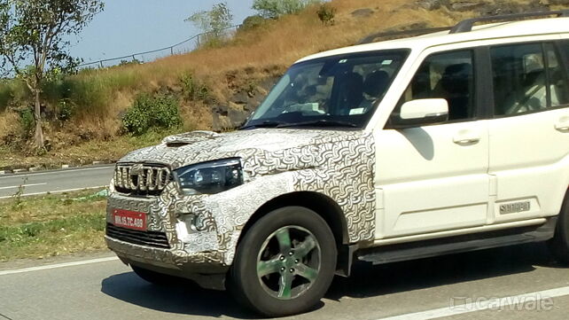 Mahindra Scorpio facelift spotted on test revealing changes