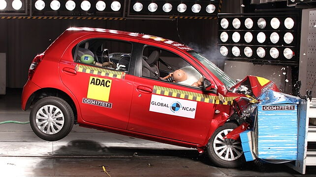 India-made Toyota Etios Liva and Datsun Go+ undergo crash test at Global NCAP