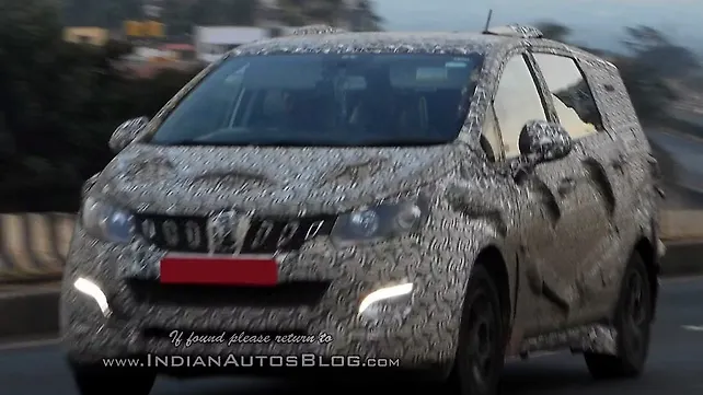 Upcoming Mahindra MPV spotted on test once again Upcoming Mahindra MPV spotted on test once again
