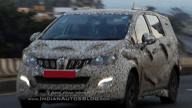 Upcoming Mahindra MPV spotted on test once again