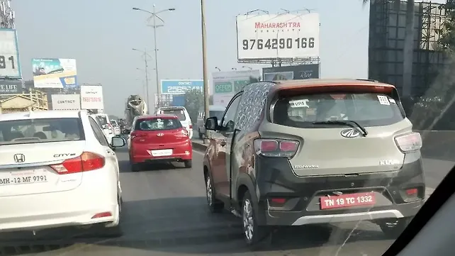 Mahindra KUV 100 Electric spotted testing in India Mahindra KUV 100 Electric spotted testing in India