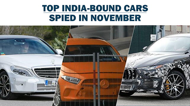 Top India-bound cars spied in November