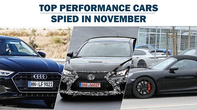 Top performance cars spied in November