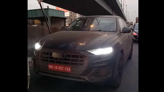 Audi Q8 spotted on test in India
