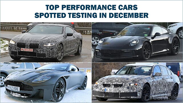 Top performance cars spotted testing in December