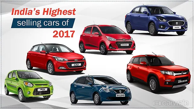 Highest selling cars of India in 2017 Highest selling cars of India in 2017