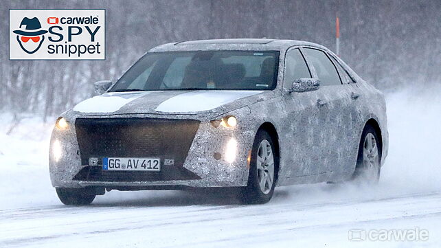 Cadillac CT6 facelift caught winter testing