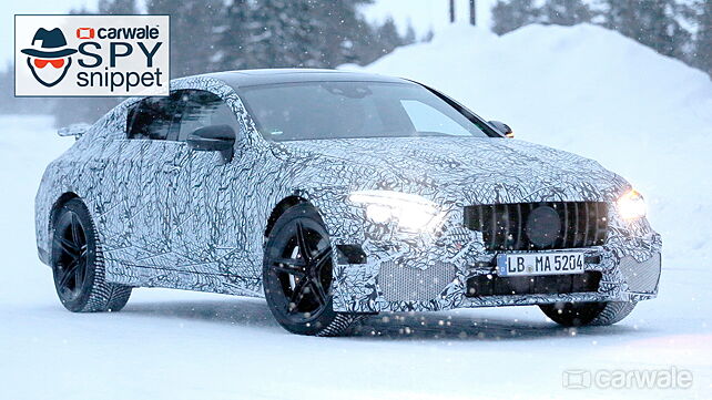 Mercedes-AMG GT sedan spied testing in snow with performance kit