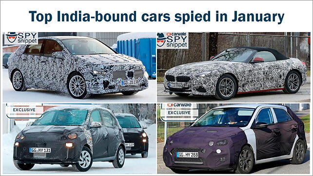 Top India-bound cars spied in January 2018