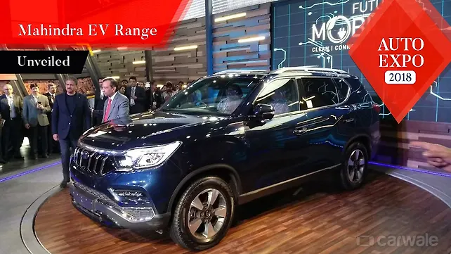 Mahindra EV range leads charge at stall during Auto Expo 2018 Mahindra EV range leads charge at stall during Auto Expo 2018