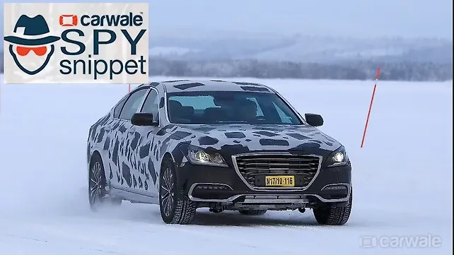 Genesis G80 prototype spotted testing in the cold Genesis G80 prototype spotted testing in the cold
