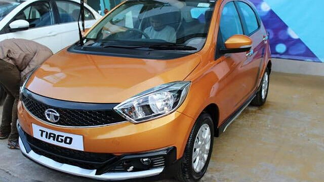 Tata Tiago with Activ body kit spotted at dealership